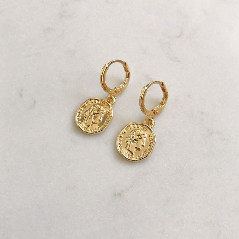 delicate gold earrings