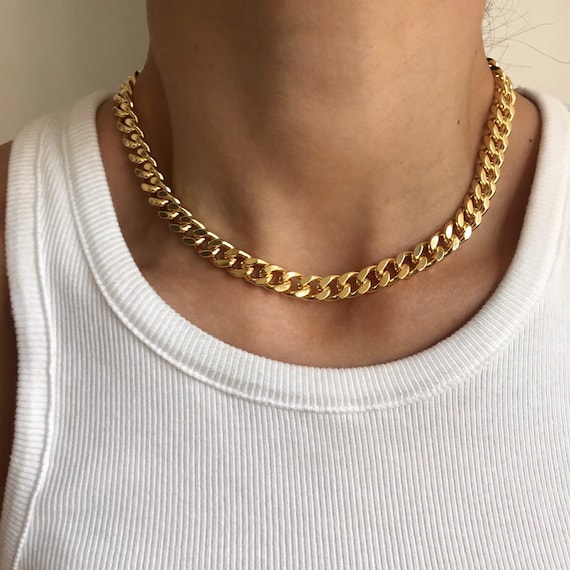 PinCute Men's Gold Chain Necklace, 32 inches Big Chunky Necklace Fake Gold  Chain, Plastic Hip Hop Rapper Chain, 80s 90s Punk Style Necklace Costume  Jewelry (36 Inch) | Amazon.com