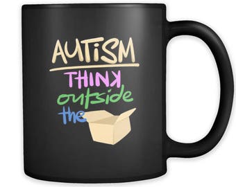 Think Outside The Box Autism Awareness Mug