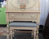 SMALL DESK, Shabby Chic, Pink, Flowers, Farmhouse Decor,