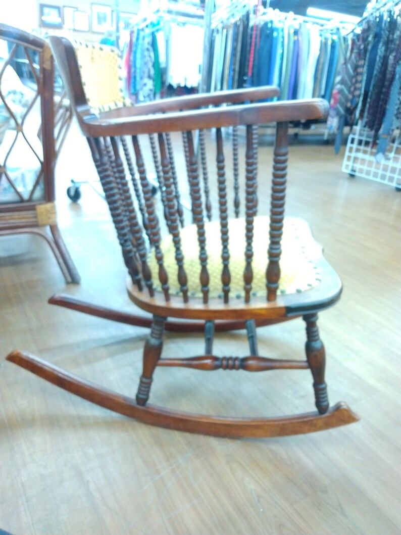 Antique Bobbin Spindle Rocker