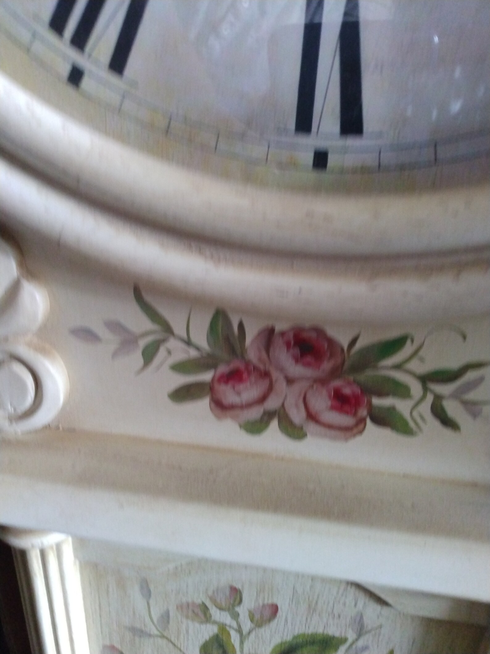 VINTAGE Shabby Chic Large Wall Clock Farmhouse Decor Wall Etsy