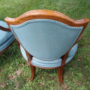 Pair of French Louis XVI Style Antique Fauteuil Arm Chairs Vintage, French Country, Home Decor image 7