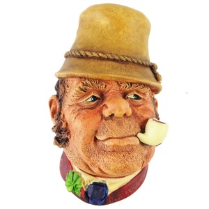 BOSSON Chalkware  Hand Painted, Mid Century Modern Wall Decor