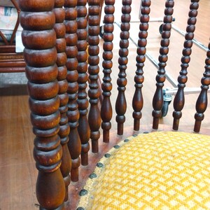Antique Bobbin Turned Chair Rare Antique Rocking Chair with Turned Wood Details Traditional Bobbin Spindle Rocker image 4