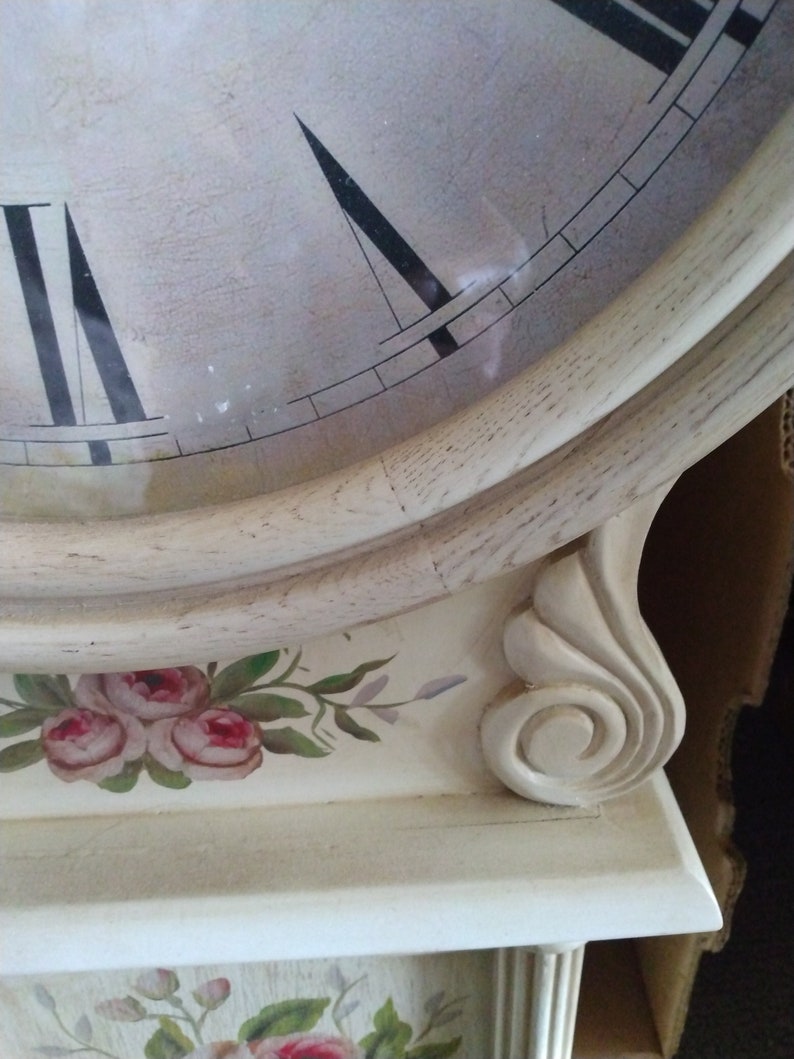 VINTAGE Shabby Chic Large Wall Clock Farmhouse Decor Wall Etsy