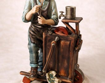 VINTAGE Italian Capodimonte Figurine  Made in Italy Signed by "Arturo", Italian Porcelain Statue, Home Decor