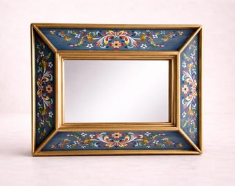 PERUVIAN Reverse Painted Wall Mirror