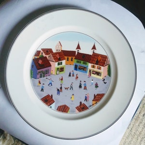 VILLEROY & Boch Old Village Square Dinner Plate Design Naif, Home Decor image 2