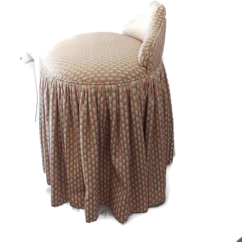 Pink Shabby Chic Decor Upholstered Chair Vanity Stool