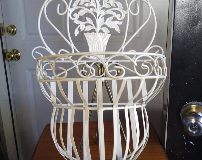 VINTAGE French Style Wall Planter, Wrought Iron Shabby Chic Planter, Home Decor Etsy