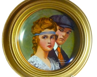 VINTAGE Collectible Plate  Norman Rockwell "Meeting on the Path", Home Decor