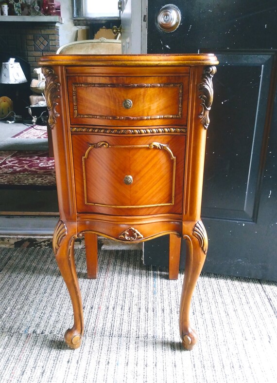 VINTAGE French Nighstand French Provincial Bedside Table Etsy