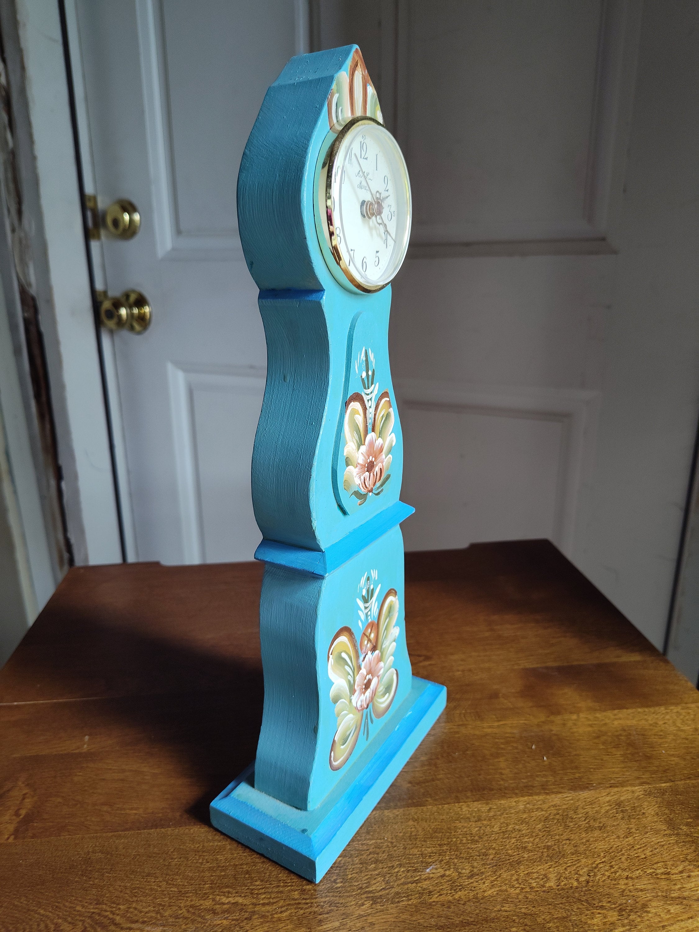 Authentic Swedish Nils Olsson Desktop Grandfather Clock Swedish
