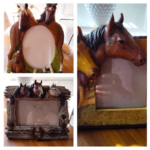 WHIMSICAL Horse Picture Frame Assortment Horse Ranch Photo Frame Collection Western Frame Decor Vintage Country-style Horse Frames