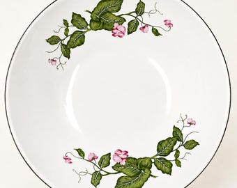 Vintage Homer Laughlin Serving Bowl Rhythm Pink Floral Vegetable Bowl USA