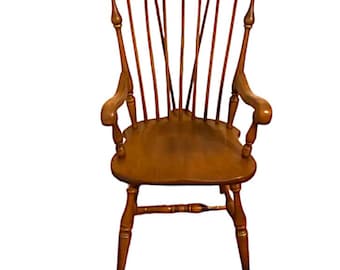Vintage Stenciled Fiddleback Chair Ethan Allen Heirloom Fiddleback