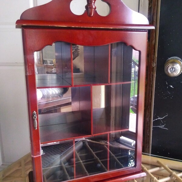 Curio With Glass Doors Etsy