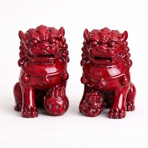 WINTAGE Foo Dogs Asian Temple Guardian Lions, wystrój domu