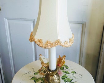 VINTAGE Brass Pineapple Night Light Lamp  French Country, Living Room Decor