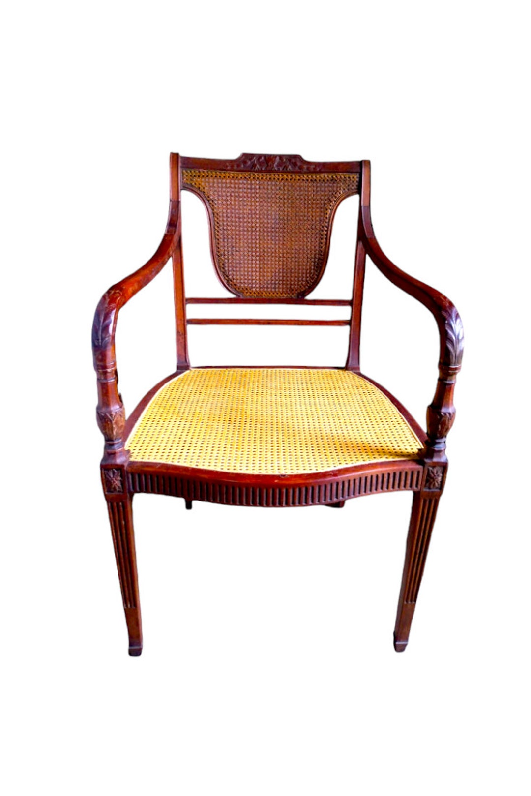 Antique Cane Chair Carved Wood French Cane Chair Traditional Wooden