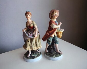 VINTAGE inspired Bisque figurines by Andrea of Sadek Floral Bisque figurines by Andrea of Sadek Victorian Bisque figurines Andrea of Sadek