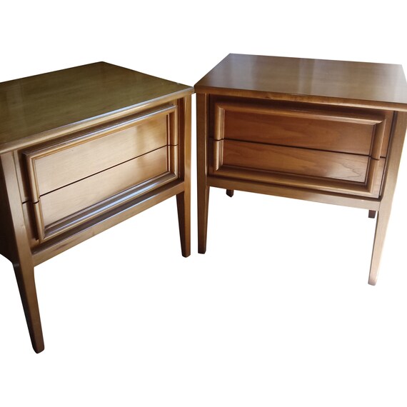 Bedside Table Mid Century Modern Thomasville Furniture Etsy