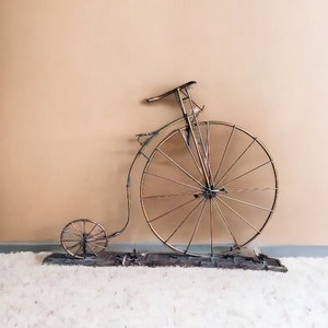 VINTAGE midcentury copper bicycle wall hanging collectible MCM copper bicycle wall hanging retro décor wall hanging one-of-a-kind design