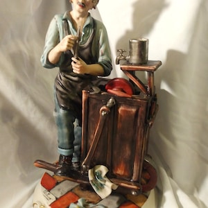VINTAGE Italian Capodimonte Figurine  Made in Italy Signed by &quot;Arturo&quot;, Italian Porcelain Statue, Home Decor