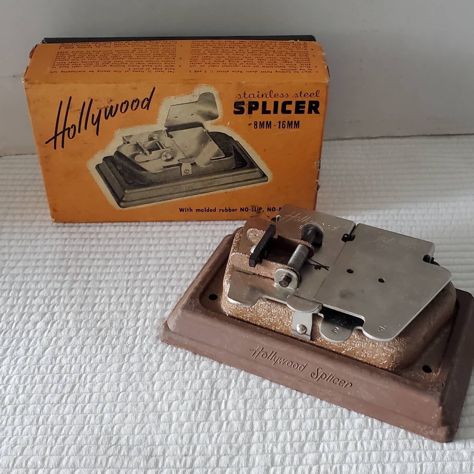 Hollywood Stainless Steel Splicer 8mm 16mm in Box Not Tested for Parts  Display 