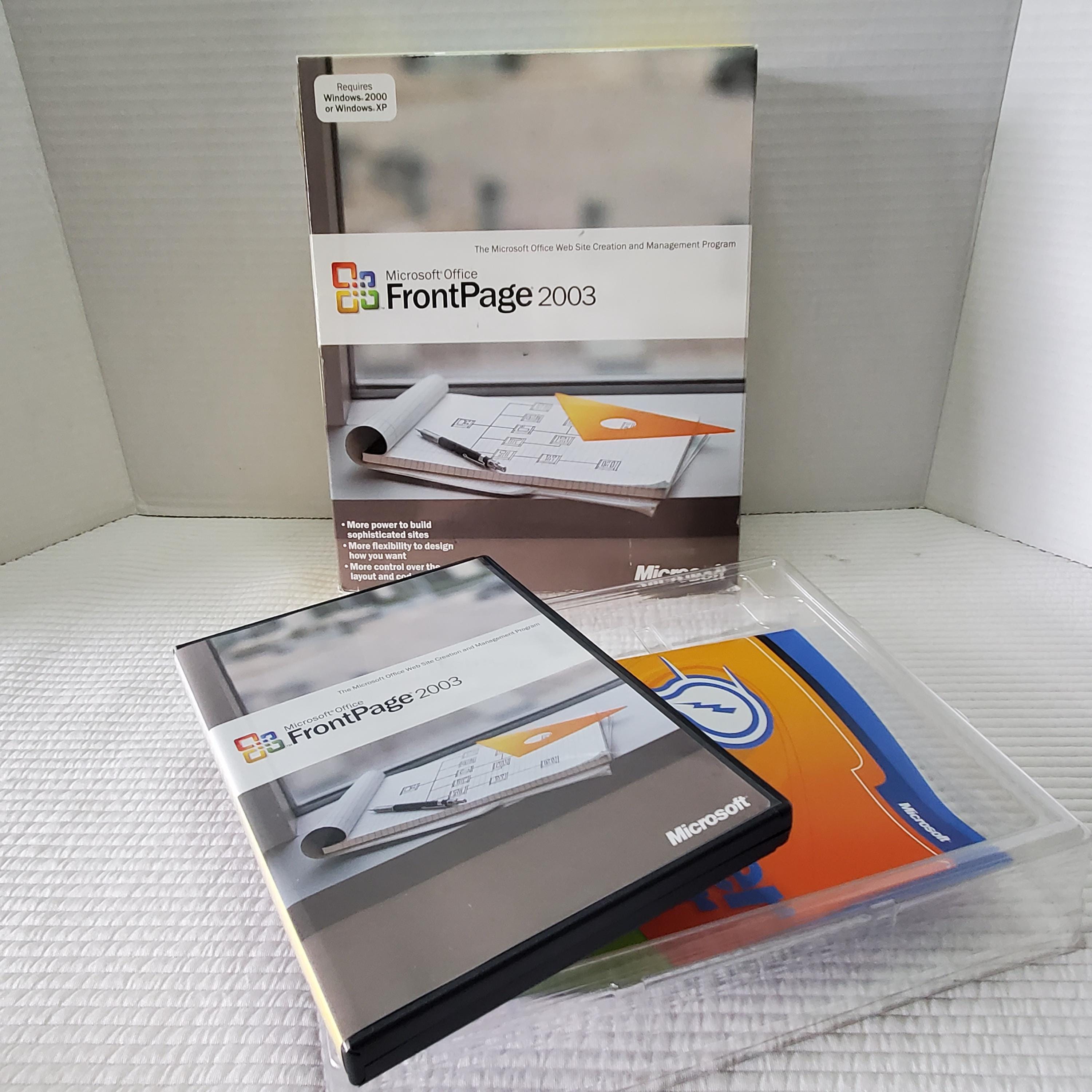 Microsoft Office Front Page 2003 Program Box Original Product Key