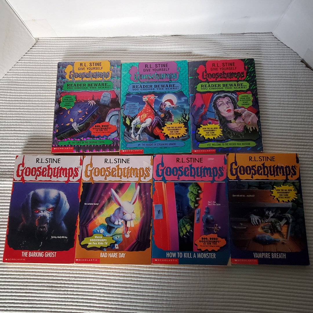 7 Goosebumps Books Lot 1996 R.L. Stine Paperback Spooky Children 8 9 12 ...