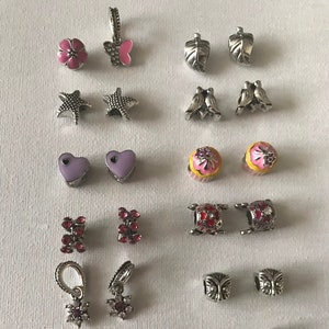 European Style Charms Fits European  Style Bracelets 1 Pair 2 charms