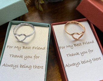 BFF Ring Best Friend Ring adjustable gold custom ring best friends matching rings