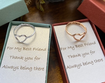 BFF Ring Best Friend Ring adjustable gold custom ring best friends matching rings