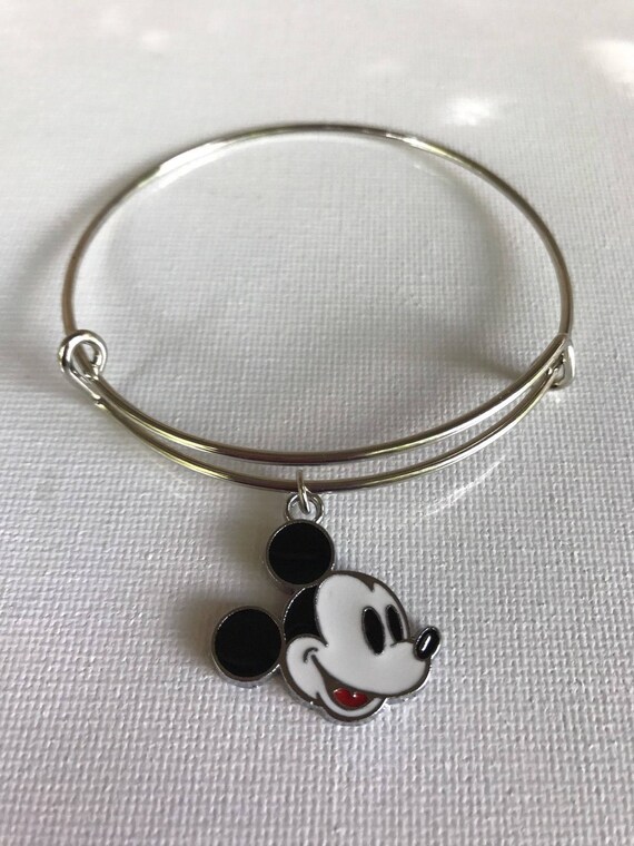 Mickey Mouse Charm Adult Bracelet Expandable Bangle | Etsy