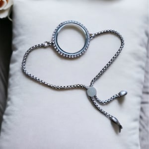 30 mm 316L magnetische sluiting helder strass medaillon armband drijvende charmes medaillon helder glazen medaillon met verstelbare ketting
