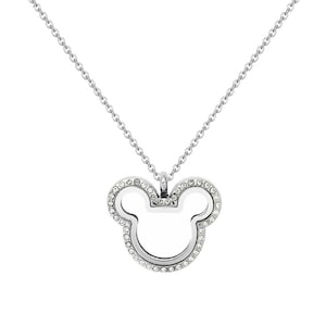 Mouse Ear Memory Living Floating Charm Locket Necklace