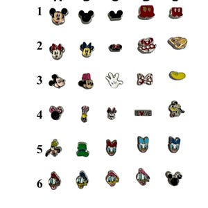 Cartoon Characters Floating Charms For Memory Lockets
