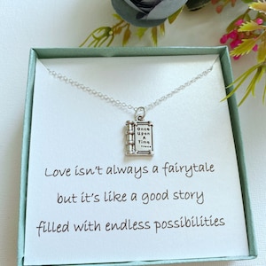 Love Story Book Pendant Necklace With Poem