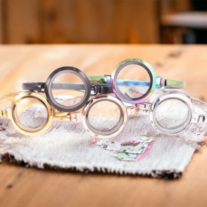 Stainless Steel 30 MM Glass Floating Memory Living Locket Bangle