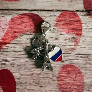 Eiffel Tower Love Paris France Inspired Lobster Clasp Charm