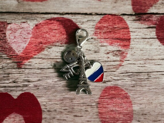 Eiffel Tower Clip-On Charm Pendant With Lobster Clasp - For Bracelets, Necklaces & DIY Jewelry - Zinc Alloy