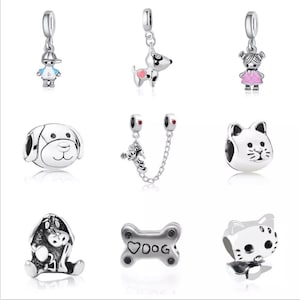 Girl Boy Dog Cat Charm Pendants DIY Jewelry Accessories For Bracelet Crafts Pendant