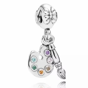 Palette Paint Brush Artist Charm Pendants DIY Jewelry Accessories For Bracelet Crafts Pendant