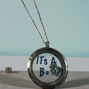 Personalized Stainless Steel Waterproof Living Memory Floating Charm Glass Locket Pendant Necklace