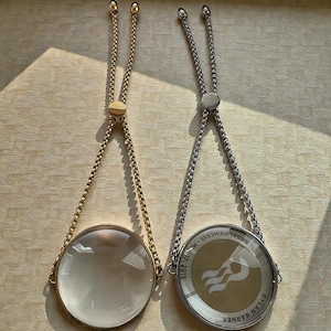 Stainless Twist Closure Medallion Locket Bracelet  with Adjustable Chain in Gold & Silver (Read item Description before buying)