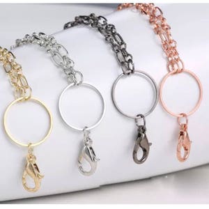 Silver, or Rose Gold 28&quot; Rolo Stainless Steel Floating Locket Chain & Lobster Clasp for Living Memory Locket