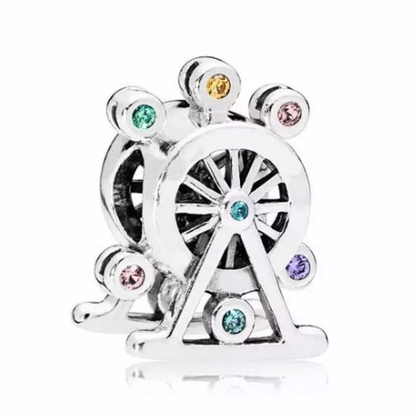 Feris Wheel Crystal European Style Charm For Bracelets and Lockets