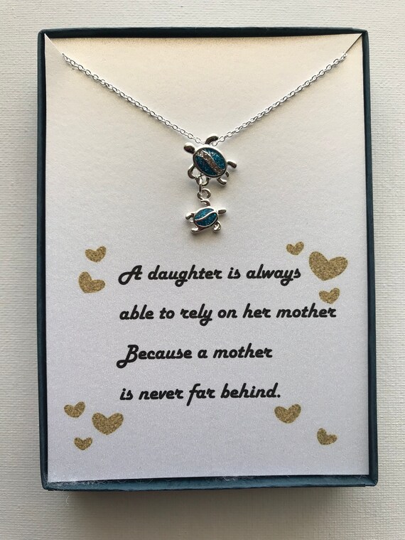 Mother Daughter Silver Plated Turtle 